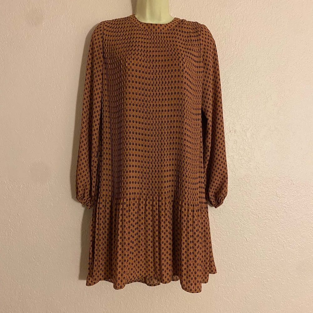 Babydoll dress size S dark mauve color